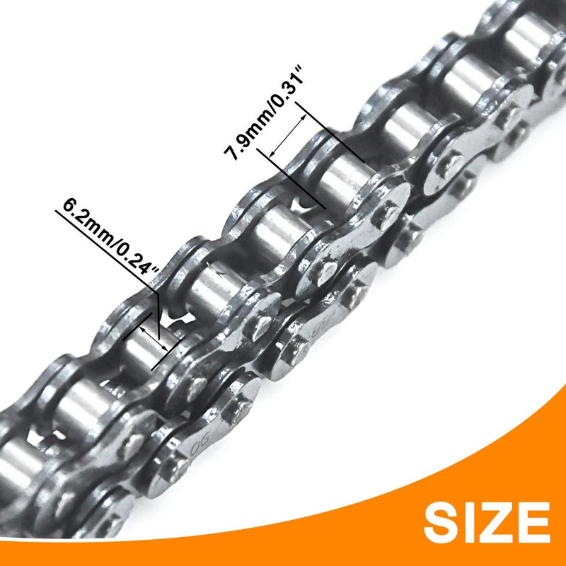 HOLATO Rear #420 Drive Chain 90 Links + Master Link for Coleman 196cc 212cc 6.5hp CT200U CT200U-EX BT200X Baja Warrior Hensim MB200 Massimo TrailMaster MB165 Mini Bike Heavy Duty Parts - Image 3